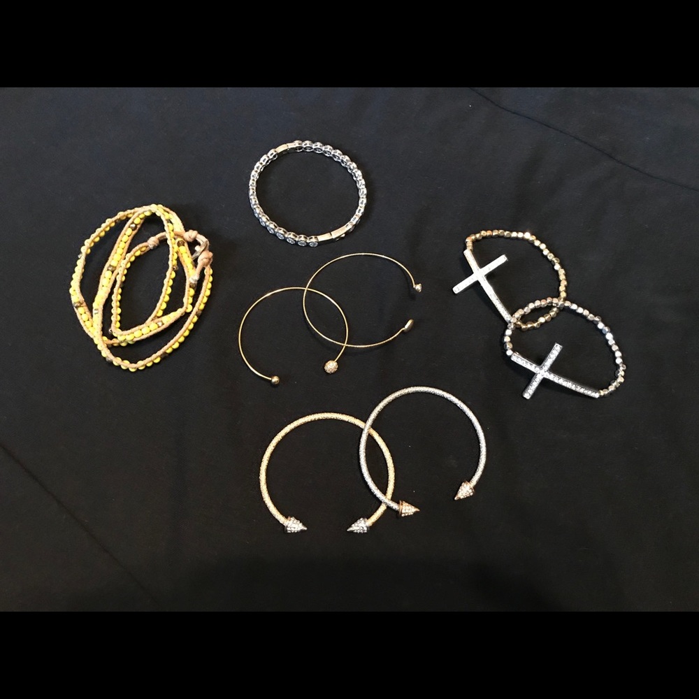 Bracelets - Set of 8 - Silver & Gold Colors